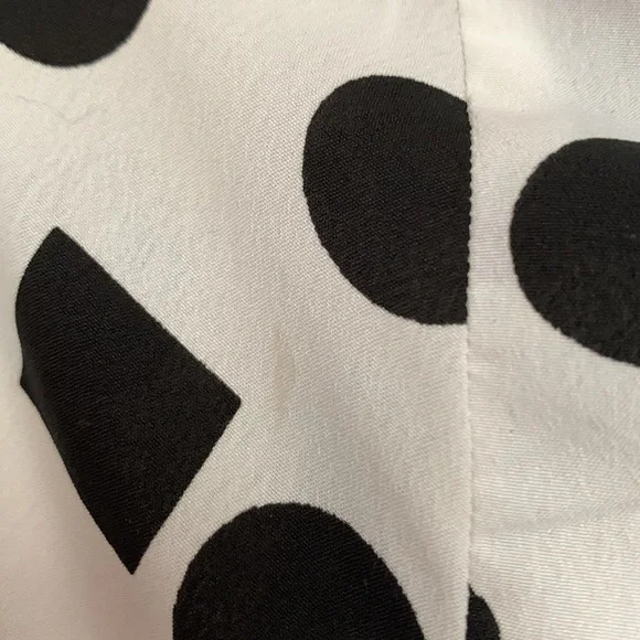 Pinky Geometric Figures Crop Top Short Sleeves Top S Black & White - Picture 6 of 6